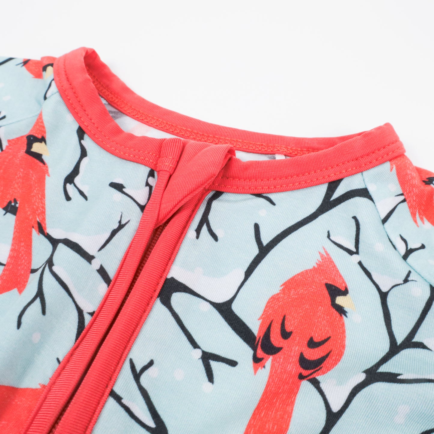 Convertible Zipper Romper - Winter Cardinals