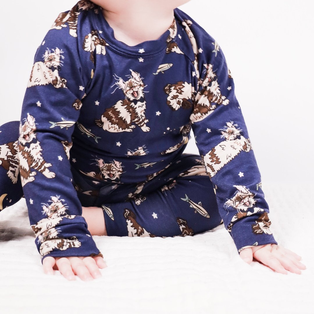 Gender neutral cat pajamas seasonless comfort