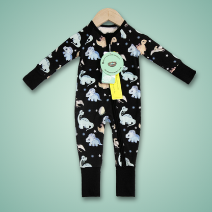 Convertible Zipper Romper - Dino-Snores