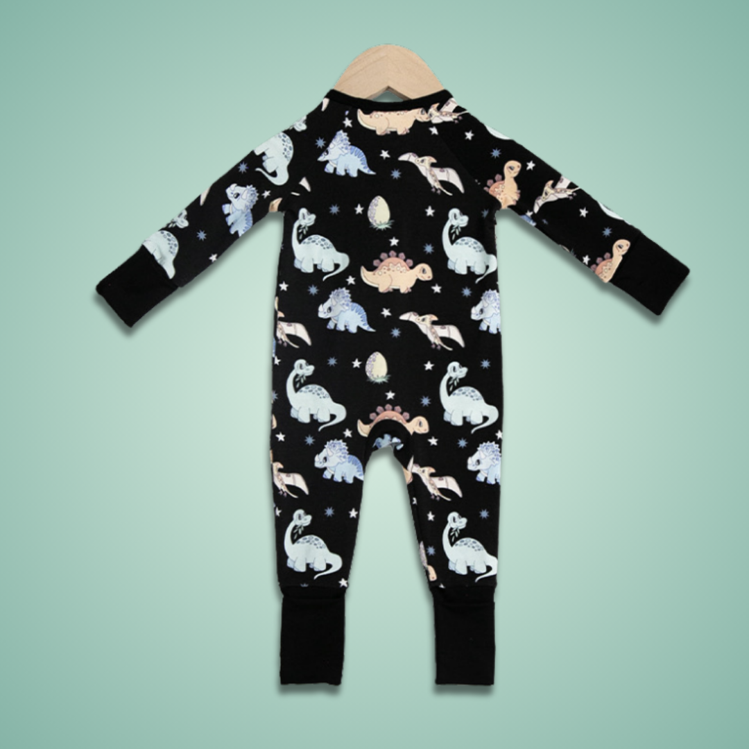 Convertible Zipper Romper - Dino-Snores